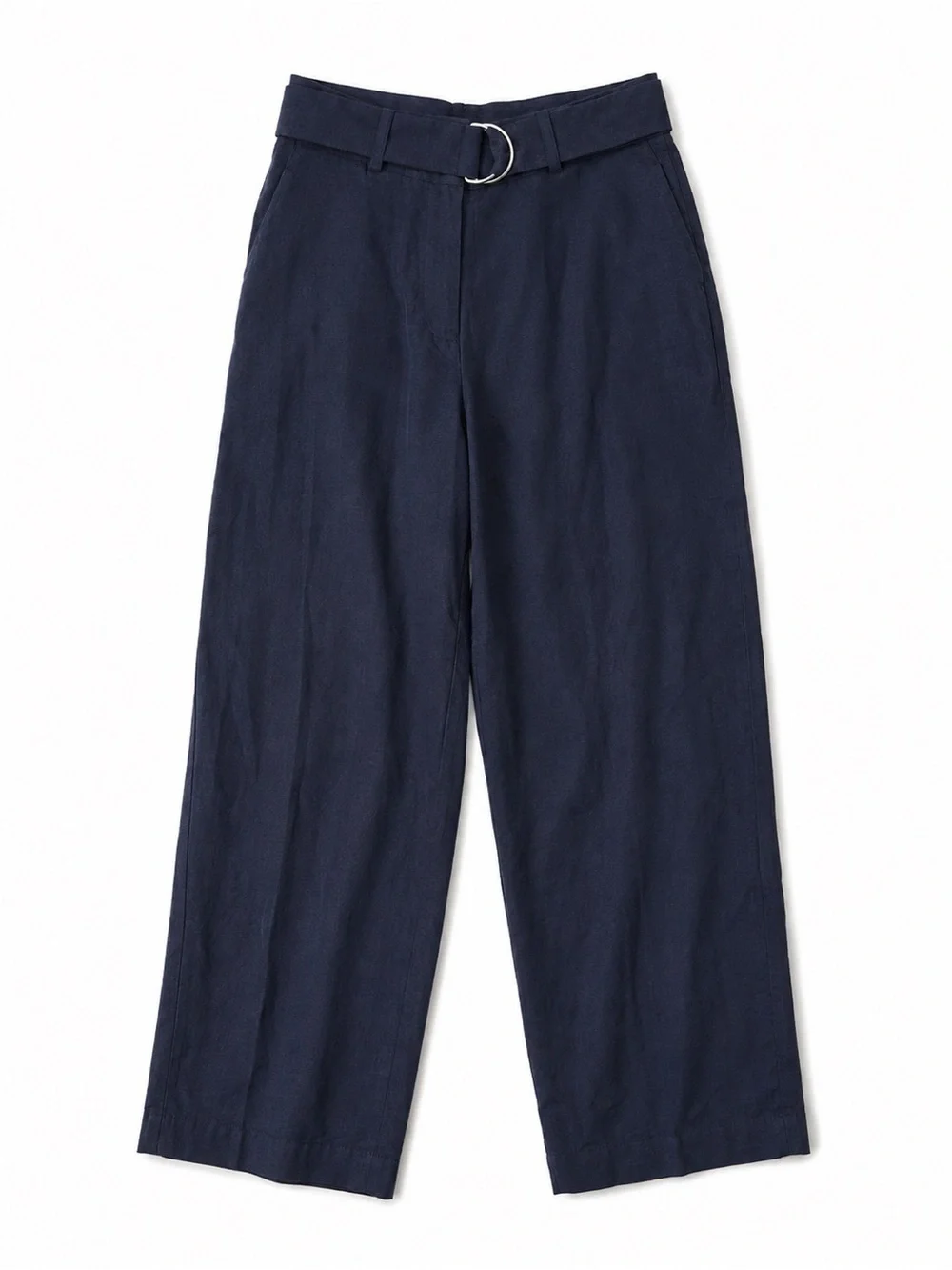 NWT Banana Republic Navy TENCEL Linen Blend Paperbag Wide Leg Pants Size 2